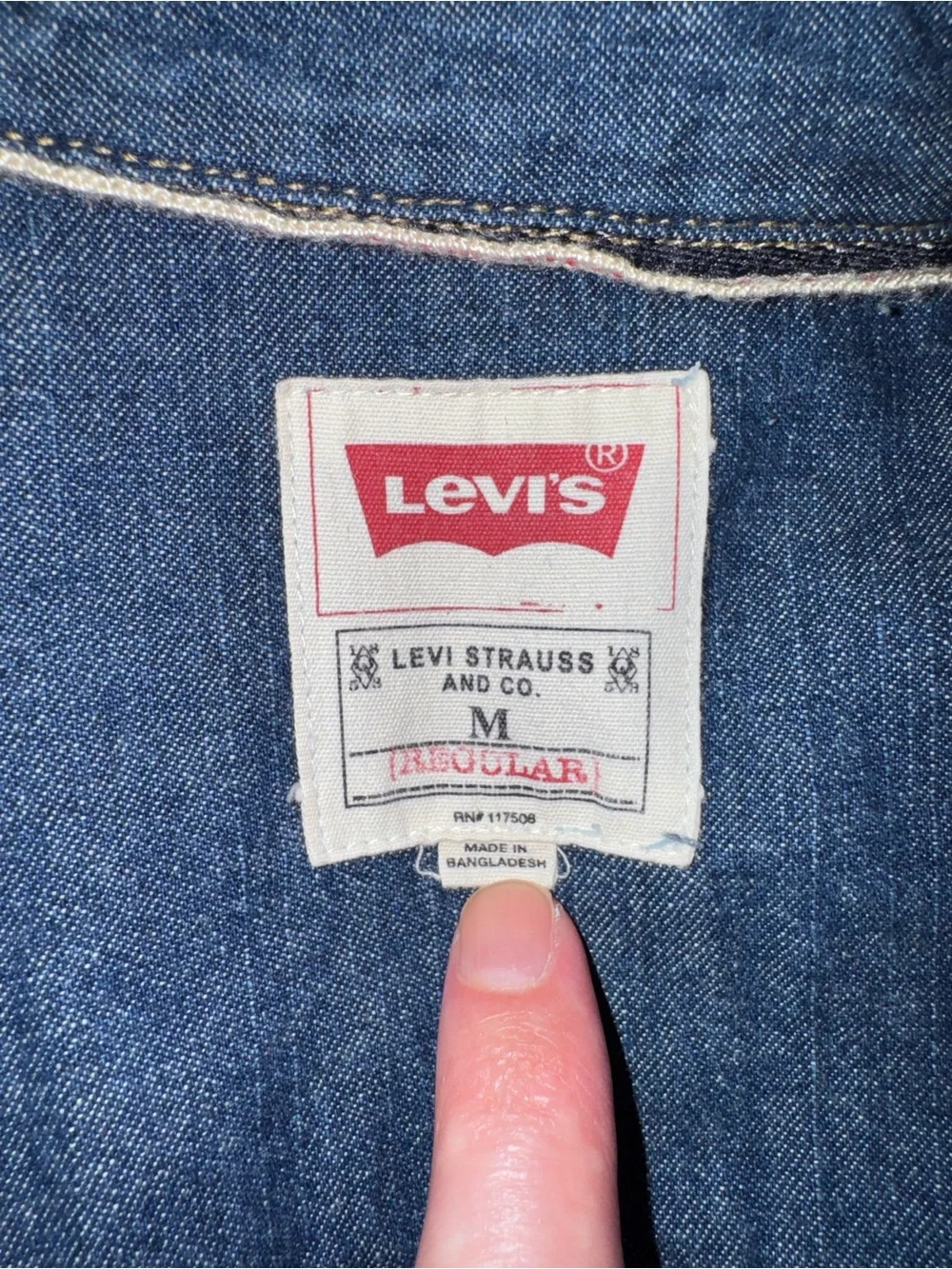 Levi's Blue Denim Button-Up Shirt
